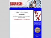 Selectioncriteria-examples.com