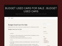 Budgetusedcarsforsalecyo.wordpress.com