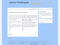 Lapsustranslinguae.wordpress.com